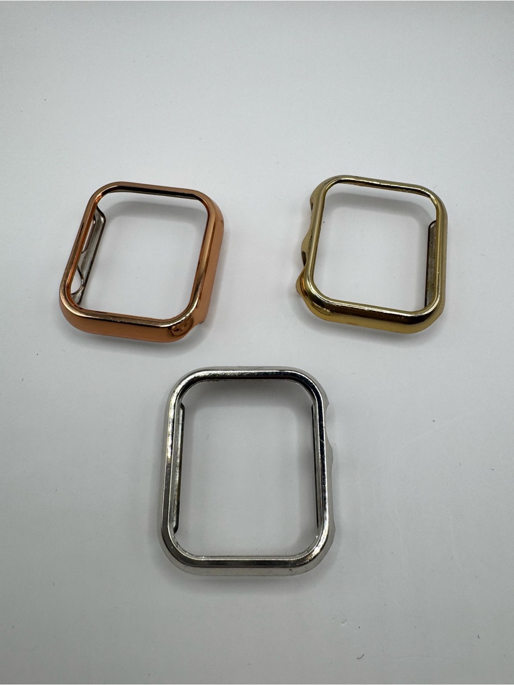 My Pretty Strap Smartwatch Bumper Case Covers – Rose Gold Gold Silver – Set of 3